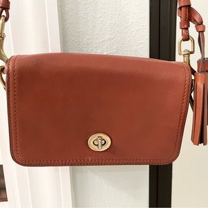 Camel Coach Leather Crossbody *FREE SHIP*